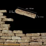Фасадно-стеновой колотый окатанный камень песчаник