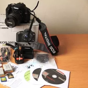 Canon EOS 500D 15.1MP Цифровые зеркальные фотокамеры - черный (комплек