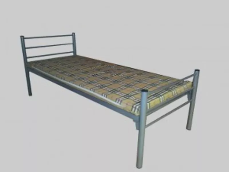Кровати металлические со спинками ДСП одноярусные и двухъярусные оптом